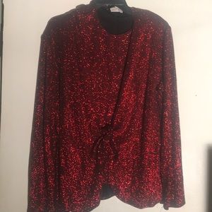 Half moon bay re & black seguin top